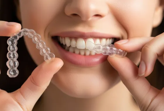 Clear aligners worn discreetly